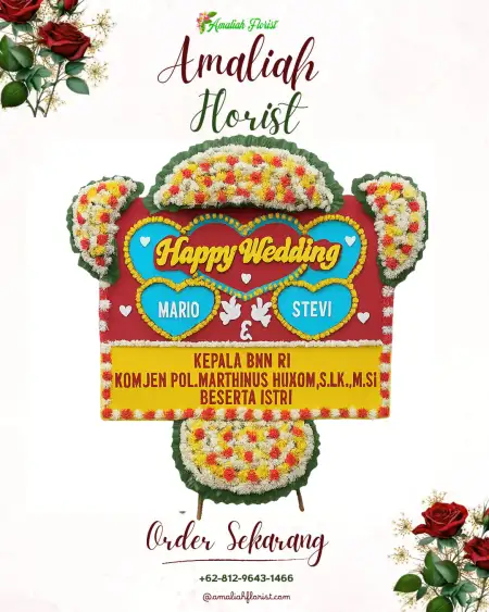 Papan Bunga Pernikahan Beruk